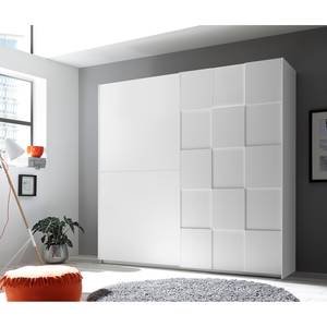 Chambre complète Coux (4 élém.) Blanc brillant / Blanc mat - Largeur : 220 cm