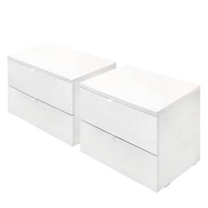 Chambre complète Coux (4 élém.) Blanc brillant / Blanc mat - Largeur : 220 cm