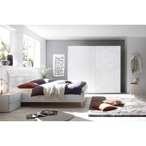 Chambre complète Laussonne II (4 élém.) Blanc brillant / Blanc mat - Largeur : 275 cm