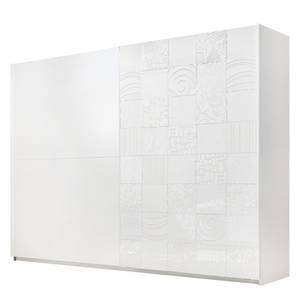 Chambre complète Laussonne II (4 élém.) Blanc brillant / Blanc mat - Largeur : 275 cm