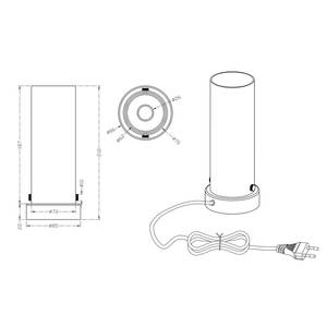 LED-tafellamp Seta melkglas/nikkel - 1 lichtbron