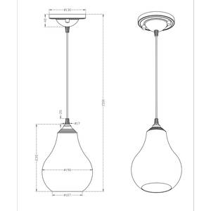 Hanglamp Jasmin koper - 1 lichtbron