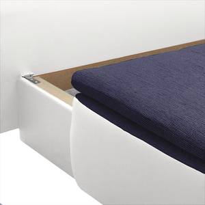 Canapé convertible Bocono Imitation cuir / Tissu - Blanc / Bleu