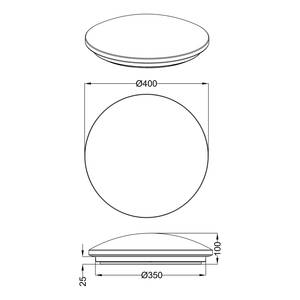 LED-Deckenleuchte Putz I Acrylglas - 1-flammig