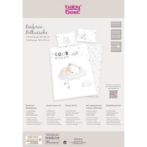 Parure de lit Sleeping little Bear Coton - Blanc / Gris