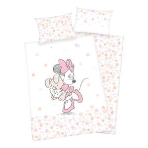 Beddengoed Minnie Mouse Cuddle Katoen - wit/roze