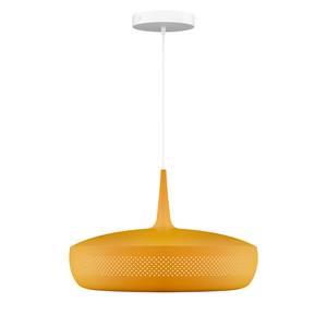 Hanglamp Clava Dine aluminium/kunststof - 1 lichtbron - Geel/wit