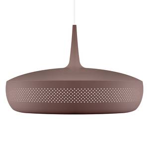 Suspension Clava Dine Aluminium / Matière plastique - 1 ampoule - Marron / Blanc