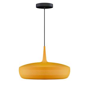 Hanglamp Clava Dine aluminium/kunststof - 1 lichtbron - Geel/zwart