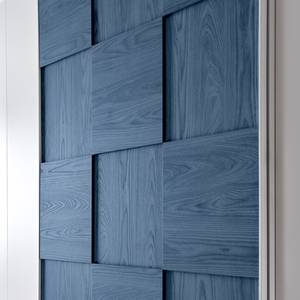 Schwebetürenschrank Enjoy III Weiß / Blau - 179 x 205 cm
