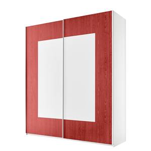 Schwebetürenschrank Enjoy II Weiß / Rot - 179 x 205 cm