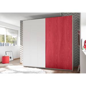 Schwebetürenschrank Enjoy I Rot - Weiß - 243 x 230 x 57 cm