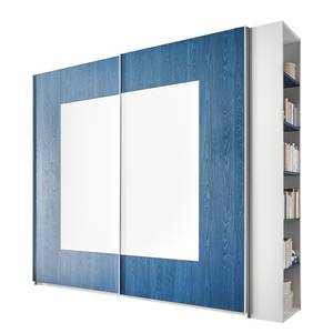 Schwebetürenschrank Enjoy II Weiß / Blau - 243 x 230 cm