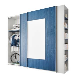 Schwebetürenschrank Enjoy II Weiß / Blau - 243 x 230 cm