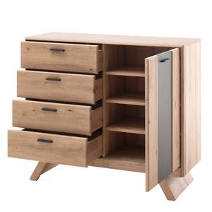 Kast Coulogne balkeneikenhouten look/grijs - Breedte: 119 cm