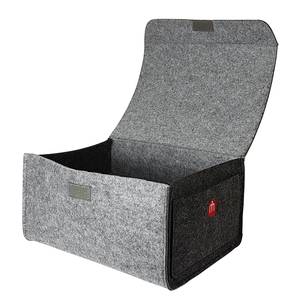 Opbergbox Fitje Lid polyester - grijs - 39 x 26 cm