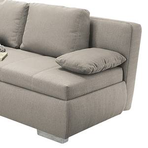 Boxspring-Schlafsofa Madang Webstoff Beige