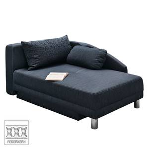 Longchair New Ross (met slaapfunctie) vlakweefsel - Donkerblauw