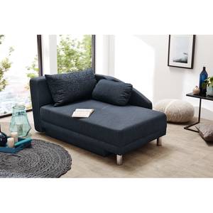 Longchair New Ross (met slaapfunctie) vlakweefsel - Donkerblauw