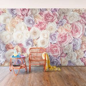 Vliesbehang Pastel Paper Art Roses Vliespapier - 432 x 290 cm