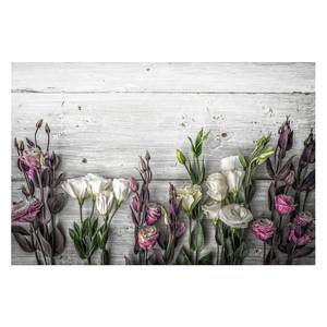 Vliestapete Tulpen-Rose Shabby Vliespapier - Mehrfarbig - 288 x 190 cm