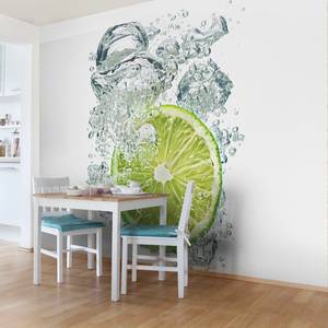 Vliesbehang Lime Bubbles Vliespapier - 288 x 190 cm