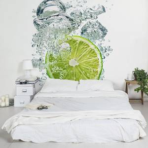 Vliesbehang Lime Bubbles Vliespapier - 288 x 190 cm