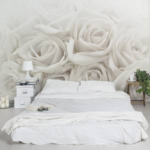 Vliesbehang Witte Rozen Vliespapier - 480 x 320 cm