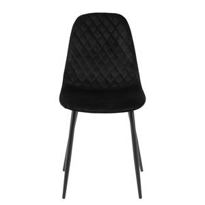 Chaise Rudine Microfibre/ Acier - Noir - Noir - Lot de 2