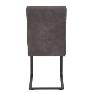 Chaises cantilever Onlay (lot de 2) Microfibre/ Acier - Anthracite / Noir