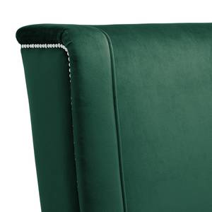 Fauteuil Mirina I fluweel - Velours Ravi: Antiek groen - Zwart