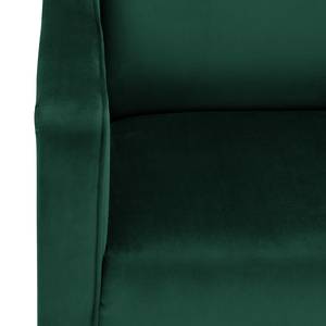 Fauteuil Mirina I fluweel - Velours Ravi: Antiek groen - Zwart