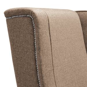 Fauteuil Mirina I fluweel - Geweven stof Ala: Cappuccino - Beige