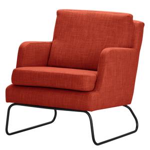 Fauteuil Kopu I Tissu - Tissu Noela: Rouge brique