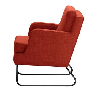 Fauteuil Kopu I Tissu - Tissu Noela: Rouge brique