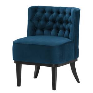 Fauteuil Farida I fluweel - Velours Ravi: Marineblauw