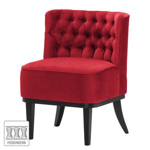 Fauteuil Farida I Velours - Velours Ravi: Rouge