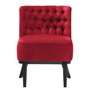 Fauteuil Farida I fluweel - Velours Ravi: Rood