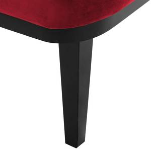 Fauteuil Farida I fluweel - Velours Ravi: Rood