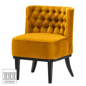 Fauteuil Farida I Velours - Velours Ravi: Jaune moutarde