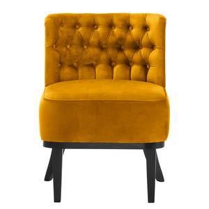 Fauteuil Farida I Velours - Velours Ravi: Jaune moutarde