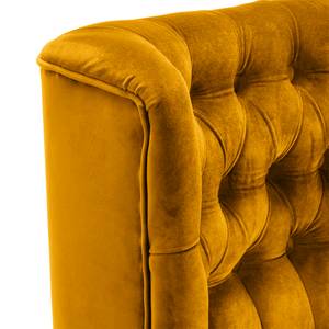 Fauteuil Farida I Velours - Velours Ravi: Jaune moutarde