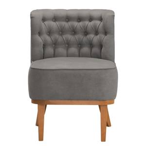 Fauteuil Farida I Velours - Microfibre Yona: Gris