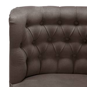 Fauteuil Farida I Velours - Microfibre Yona: Marron foncé