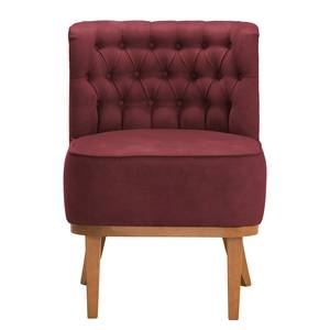 Fauteuil Farida I Velours - Microfibre Yona: Bordeaux