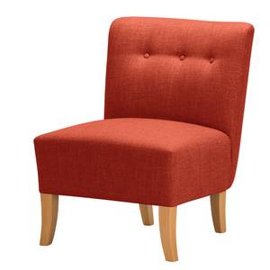 Fauteuil Tillet geweven stof - Geweven stof Noela: Baksteenrood