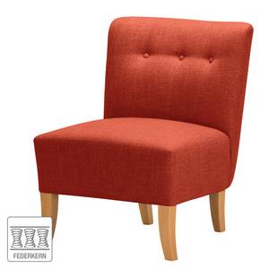 Fauteuil Tillet geweven stof - Geweven stof Noela: Baksteenrood