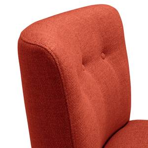 Fauteuil Tillet geweven stof - Geweven stof Noela: Baksteenrood