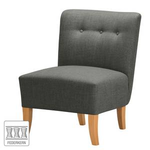 Fauteuil Tillet geweven stof - Geweven stof Noela: Grijs