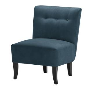 Fauteuil Tillet geweven stof - Microvezel Yona: Marineblauw